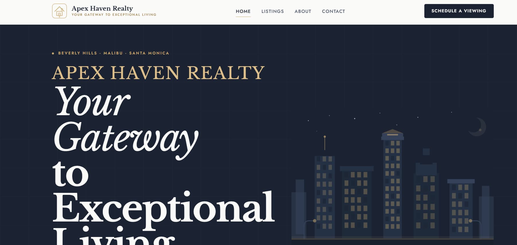Screenshot of Apex Haven Realty