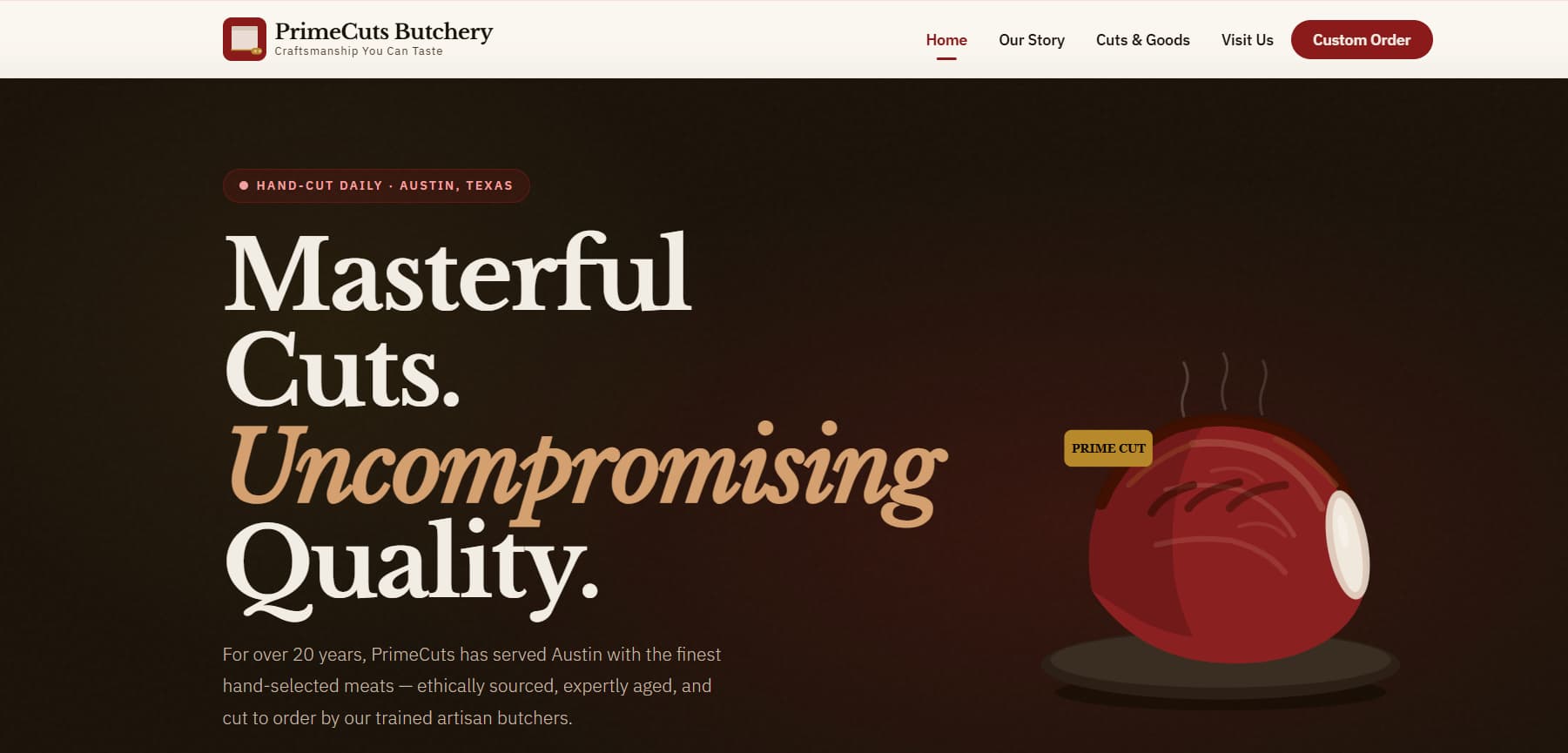 Screenshot of PrimeCuts Butchery