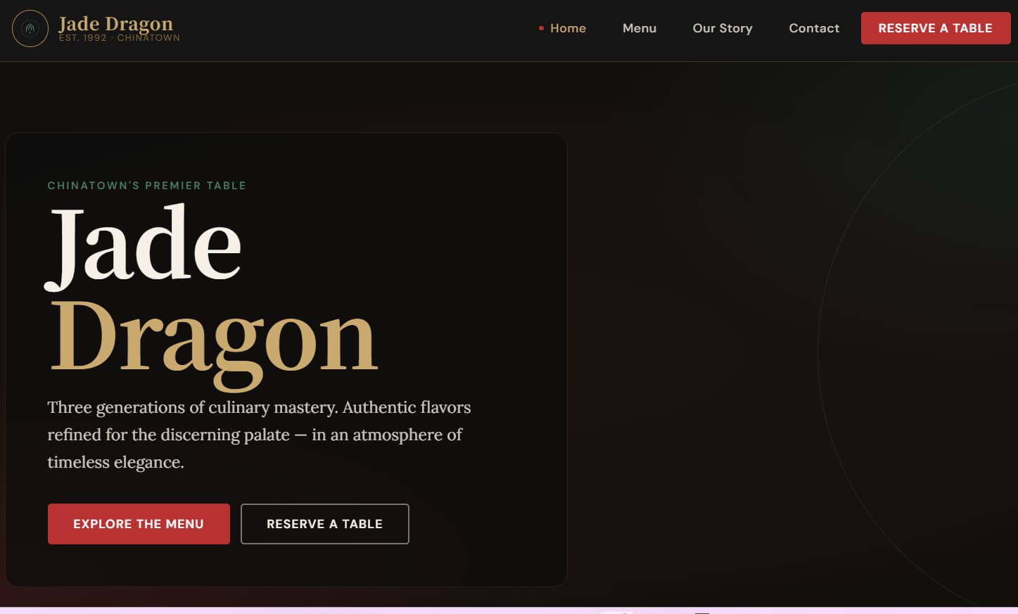 Screenshot of Jade Dragon