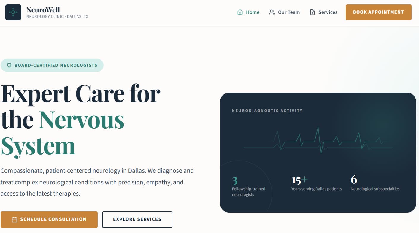 Screenshot of NeuroWell