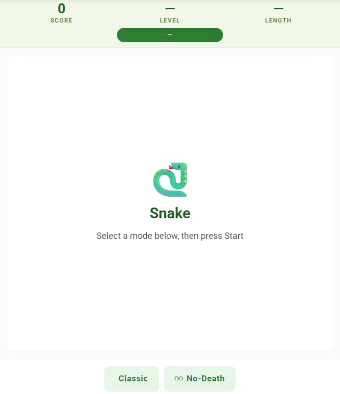 Screenshot of Snake